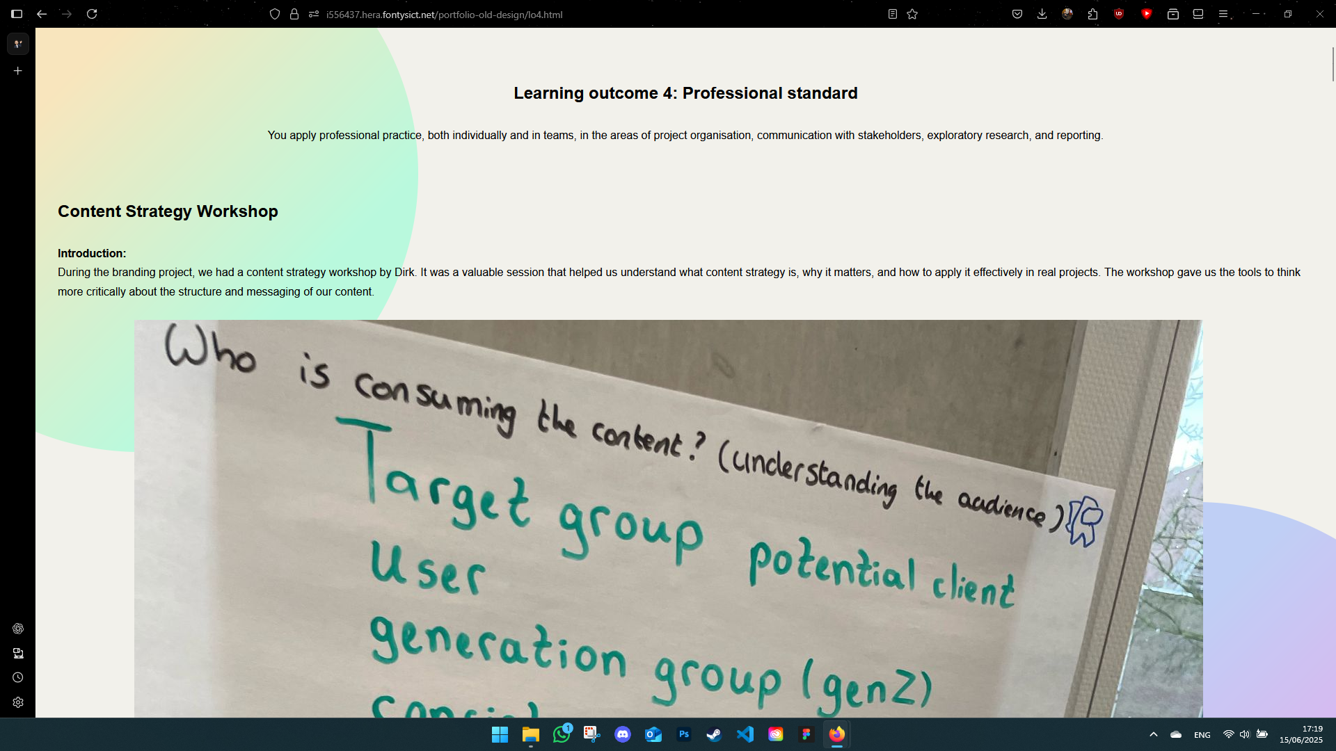 Old Portfolio Screenshot 3